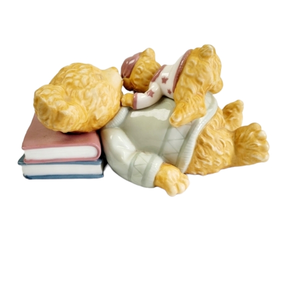 Ceramic Mama & Baby Sleeping Bears Very Nice Condition - Picture 3 of 6